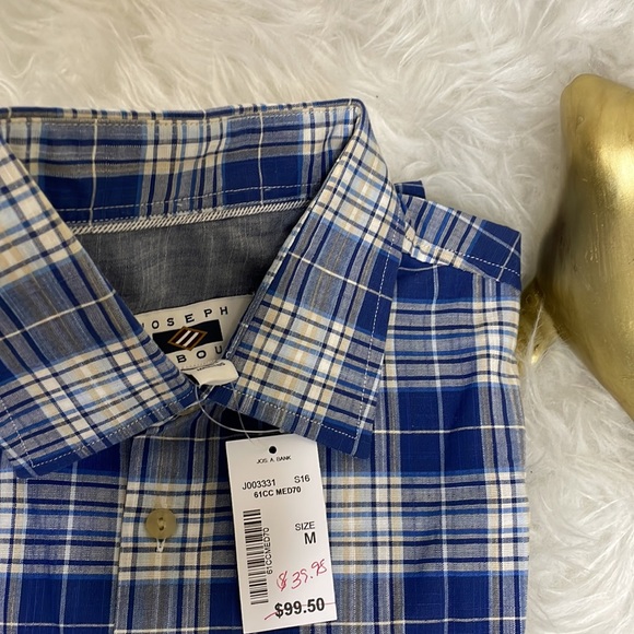 Joseph Abboud Men's Short Sleeve Plaid Shirt - Picture 4 of 6